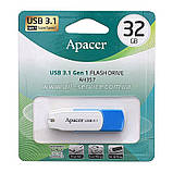 Флеш накопичувач Apacer USB 3.2 AH357 32GB Blue / White, фото 7