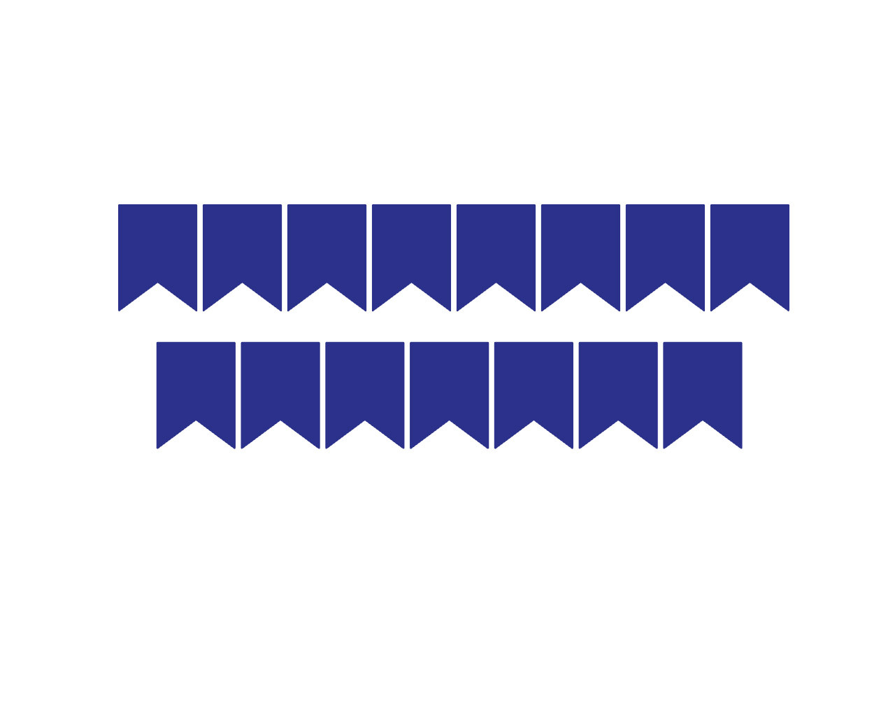 Гірлянда прапорці сині15 шт/уп