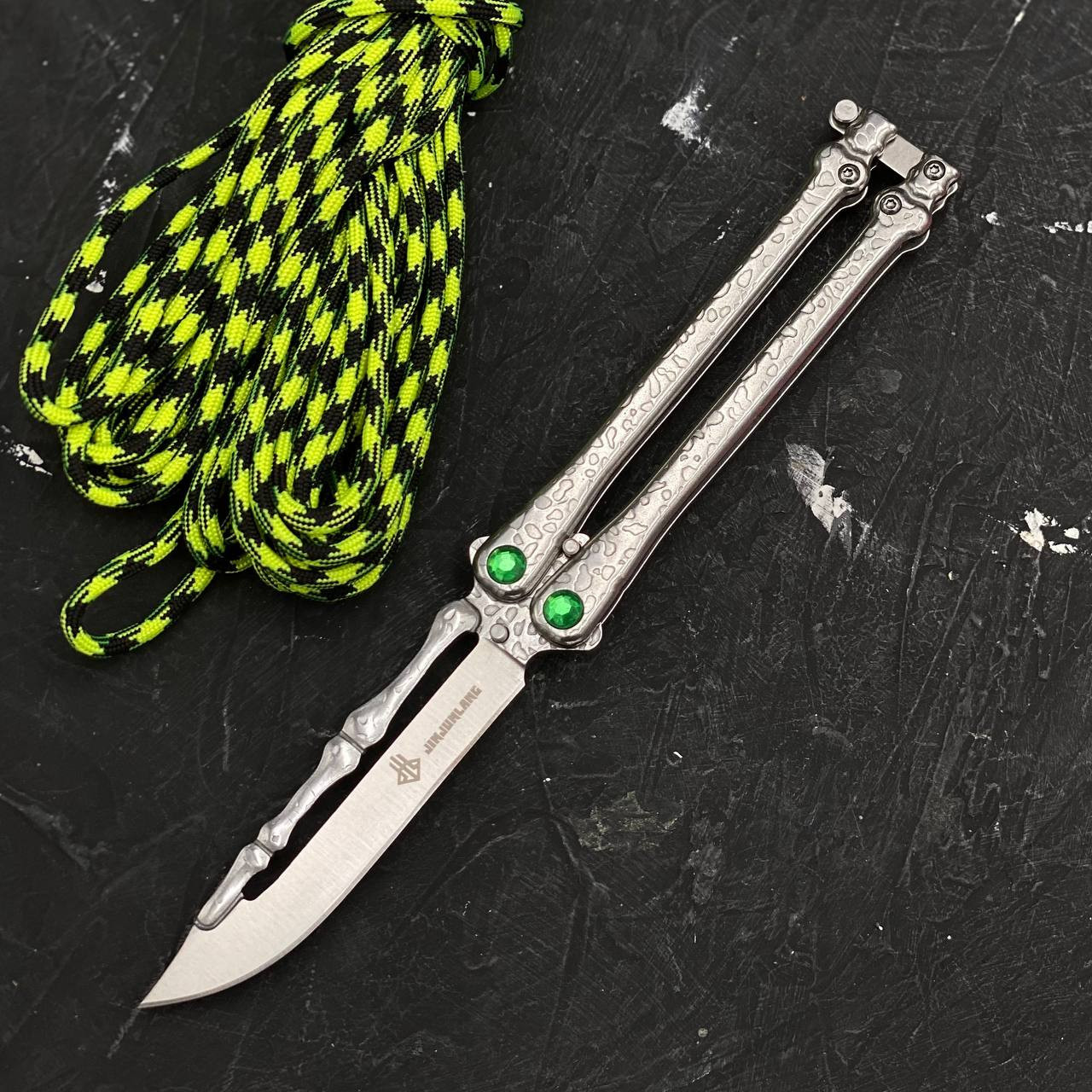 Ніж метелик Bones D75 (Текстурна ручка), фото 1