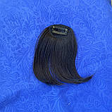 Чубчик накладний темно-коричневий №2 прямий, фото 3