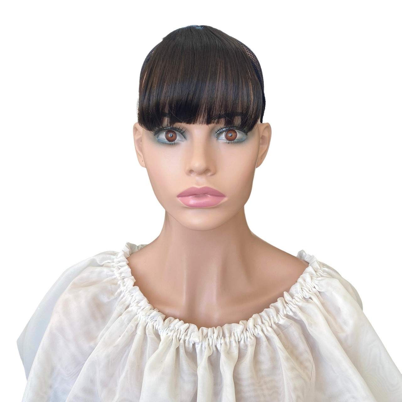 Чубчик накладний темно-коричневий №2 прямий, фото 1