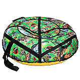 Тюбинг для катания 100 см "динозавры" (Оксфорд, ПВХ) сноутюбинг, фото 5