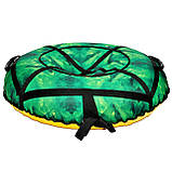 Надувная ватрушка100 см "зеленый кристалл" (Оксфорд, ПВХ) пончик для катания с горки, фото 3