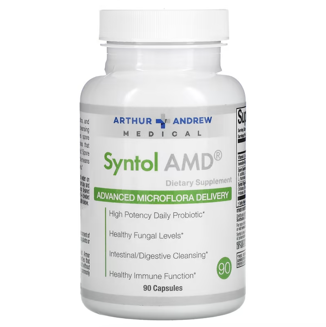 Arthur Andrew Medical, Syntol AMD, добавка для поліпшення мікрофлори, 500 мг, 90 капсул