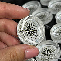 Нарди скляні в алюмінієвому корпусі Роза Вітрів 61×27×5см, фото 9