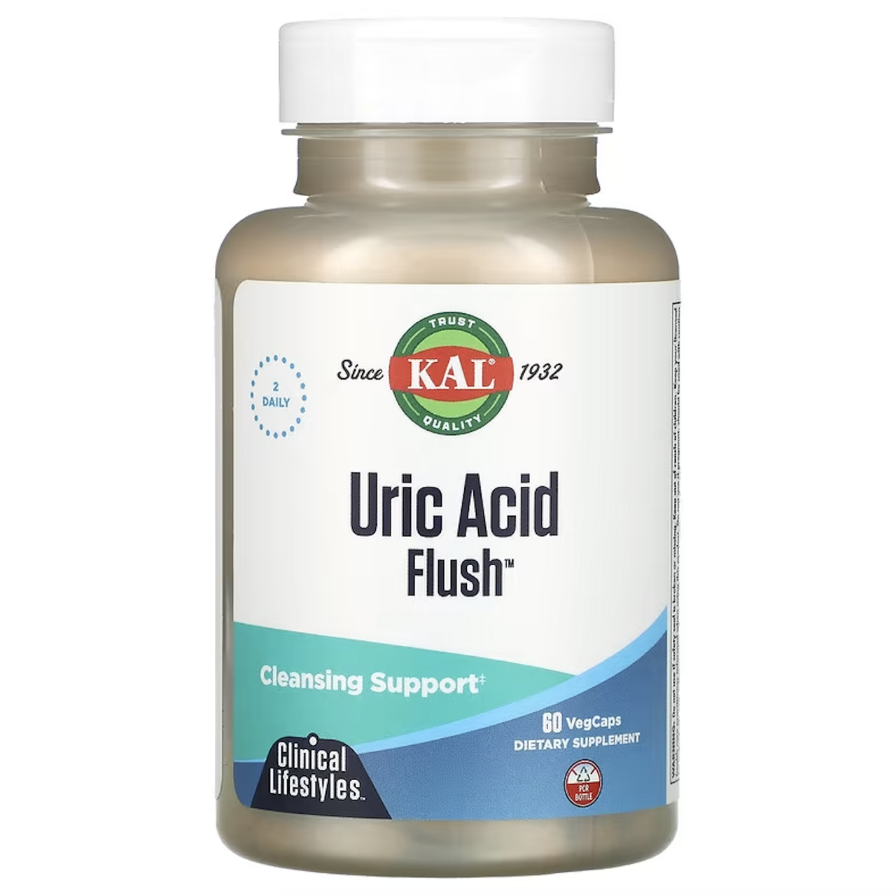 KAL, Uric Acid Flush, добавка для очищення від сечової кислоти, 60 капсул, фото 1