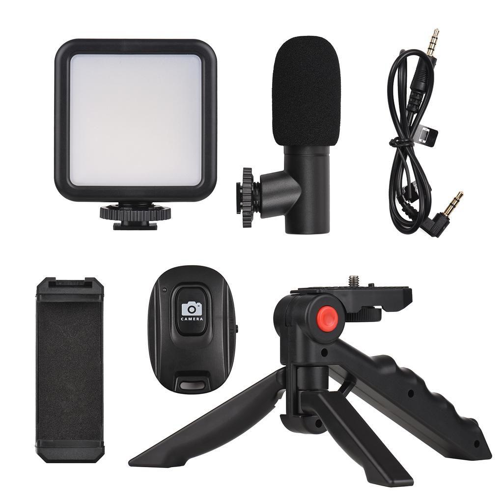 Комплект для блогінгу 4в1 Vlogging Kit 1, з мікрофоном та штативом, AY-49, 5 Вт.