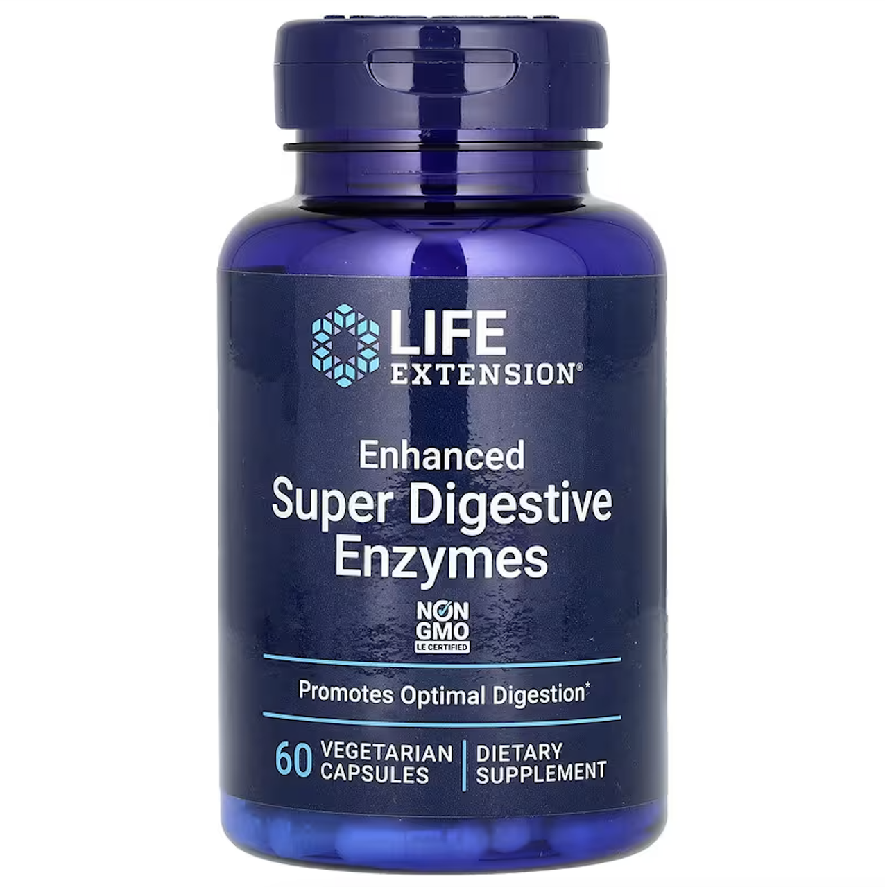Life Extension, покращені супертравні ферменти, 60 капсул, фото 1