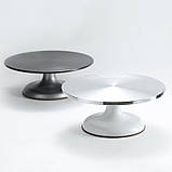 Поворотний столик для декорування тортів 30 см алюміній, фото 3