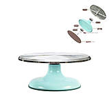 Поворотний столик для декорування тортів 30 см алюміній, фото 4