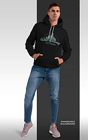 Худі утеплене унісекс Stedman з принтом DISNEY  XS чорне