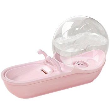 Автоматичний фонтан-поїлка для кішок і собак у стилі равлика на 4.5 літрів LY-470 USB Рожевий