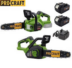 Акумуляторна пила Procraft PKA38 (Два акумулятора 20 В, 4 А/год і Зарядний пристрій у комплекті)