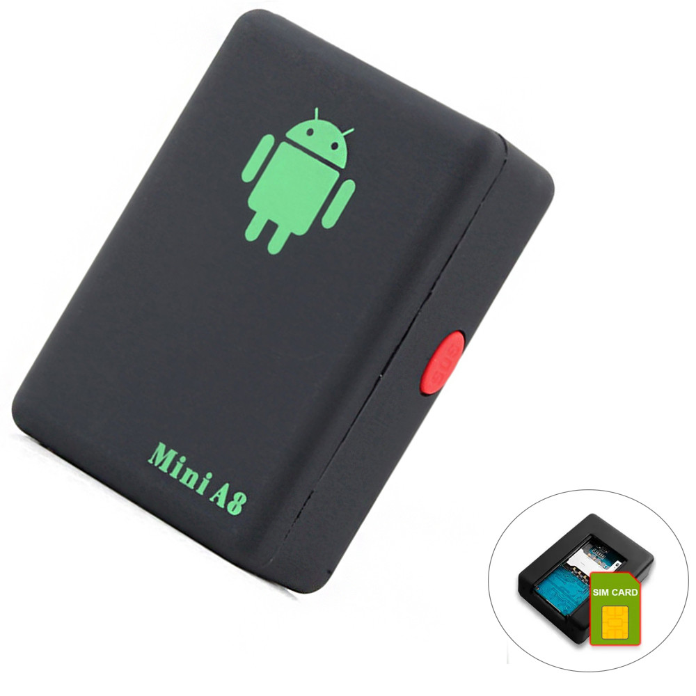 Акумуляторний маячок-трекер стеження GPS із SIM карткою Mini A8 Чорний GPS-трекер для відстеження