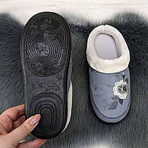 Капці жіночі домашні Dago Style теплі без задника сірі 2174_4, фото 3