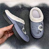 Капці жіночі домашні Dago Style теплі без задника сірі 2174_4, фото 4