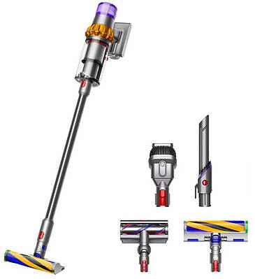 Вертикальний + ручний пилосос (2в1) Dyson V15 Detect Absolute 2023 Yellow/Nickel (446986-01)