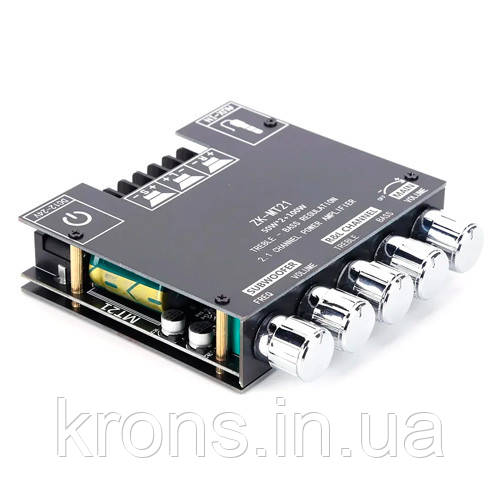 Аудіопідсилювач потужності звуку 2x50 Вт 1x100 Вт Bluetooth 5.0, ZK-MT21