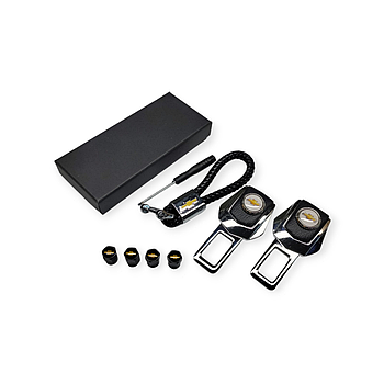 Комплект з логотипом Chevrolet, брелок, ковпачки, заглушки