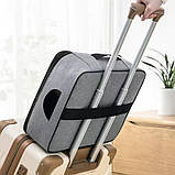 Сумка для документів із замком водонепроникна на 5 відділень, сіра, фото 2