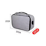 Сумка для документів із замком водонепроникна на 5 відділень, сіра, фото 3