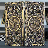 Нарди дерев'яні ручної роботи Риби 50×23 см подарункові, фото 4