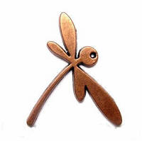 Метал. підвіска "стрекоза" мідь (4,5х3,5 см) 3 шт. в уп.
