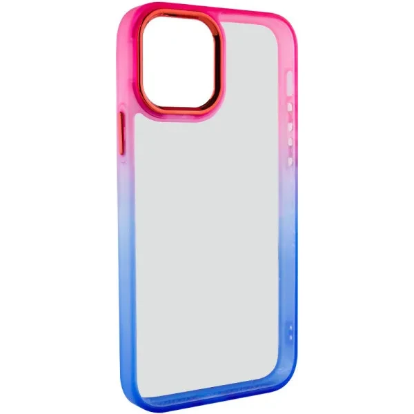 Чохол-накладка EpiK TPU+PC Fresh sip series для iPhone 12 Pro/12 Blue Pink, фото 1
