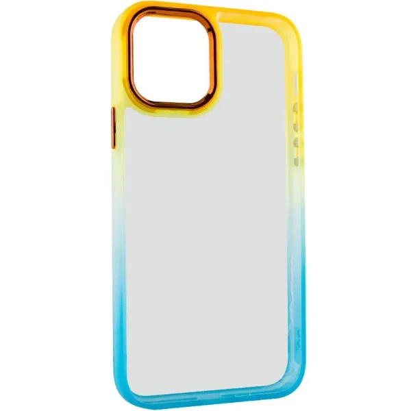 Чохол-накладка EpiK TPU+PC Fresh sip series для iPhone 12 Pro/12 Turquoise Orange, фото 1