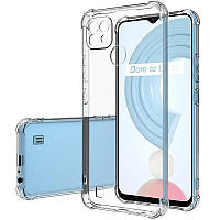 TPU чохол GETMAN Ease logo посилені кути Full Camera для Realme C21 Безбарвний (прозорий)
