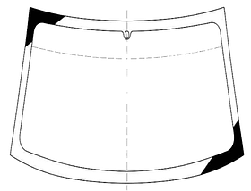 Скло лобове Chery QQ JAGGI / QQ6 S21 06-10  Xinyu кріп.дзерк.
