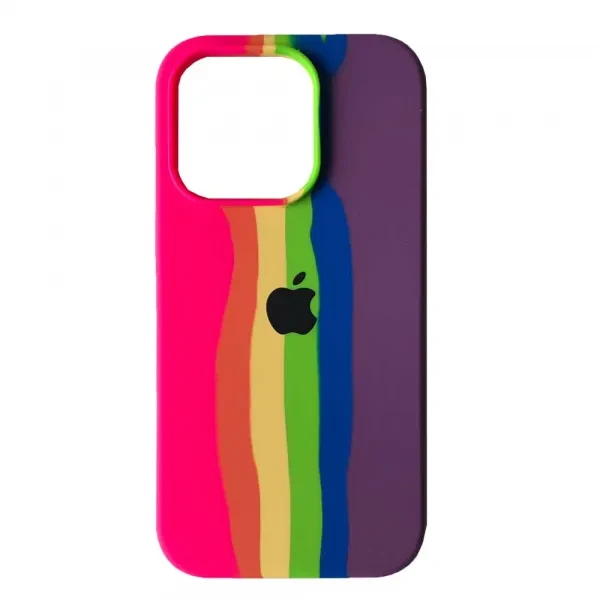 Чохол-накладка Infinity Silicone Case Full для iPhone 14 Rainbow 7, фото 1