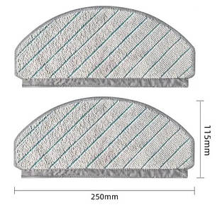 Серветки для робот-пилососа Ecovacs Deebot Ozmo T10 / T10 Plus ( DBX33 ) X1 Plus ( DEX55 ) N20 Pro / Pro Plus ( DKX55 ) / 2 шт.