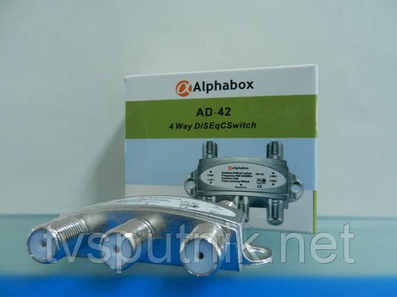 Комутатор DiSEqC Alphabox AD-42 4х1, фото 1
