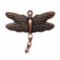 Метал. підвіска "стрекоза" мідь (3,3х3 см) 3 шт. в уп.