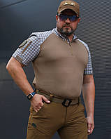 Убакс бойова сорочка короткий рукав URBAN Мокко в клітинку койот