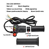 Напівручки газу для електроскутера 36V з індикацією напруги Wu Xing 29DX, фото 10