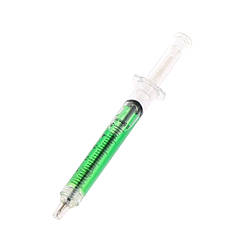 Ручка у вигляді шприца. Ручка — шприц 1 шт. Зелена
