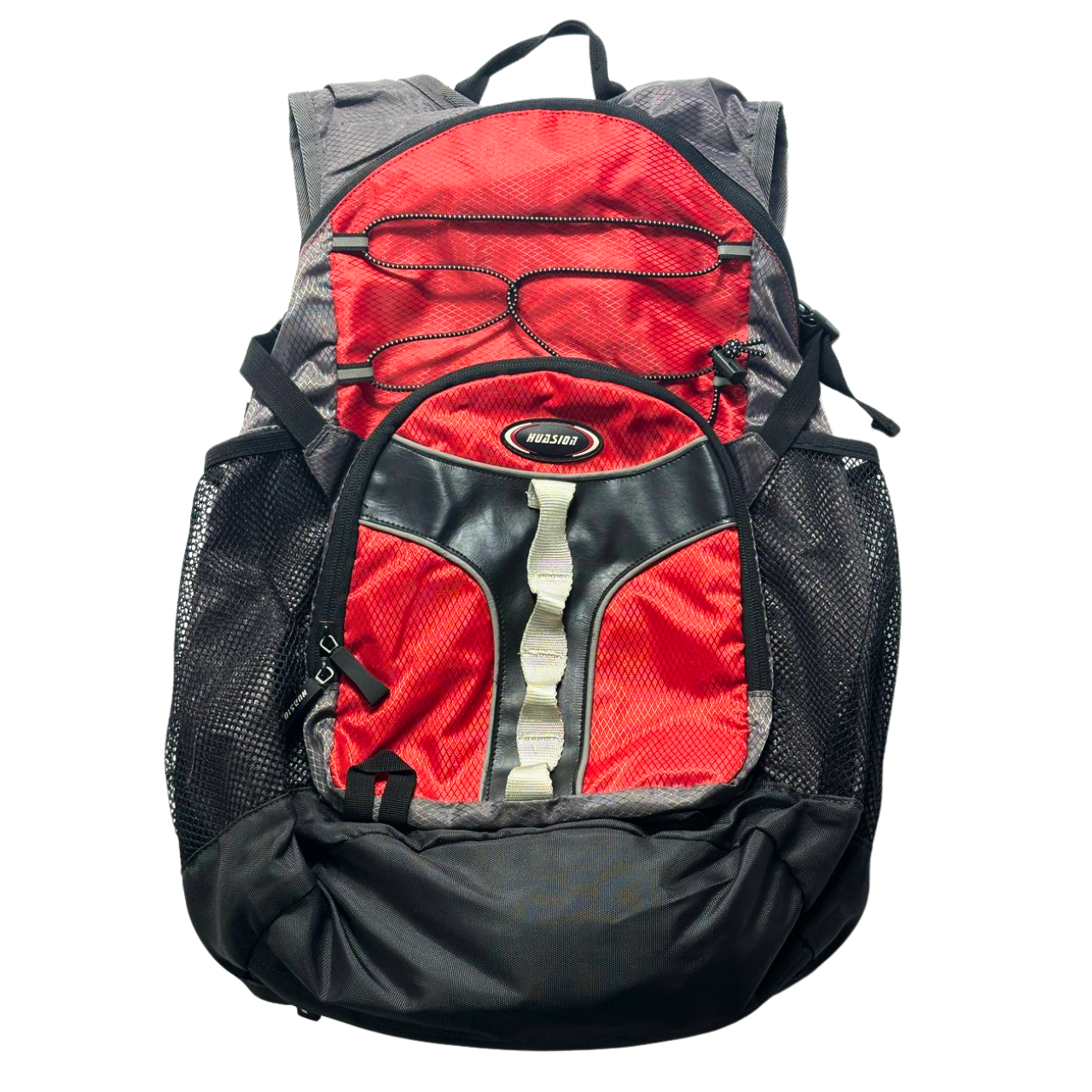 Спортивний рюкзак Huasion+ дріт мр3+дощовик, червоний