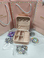 Набір для створення браслетів Pandora в подарунковій скринці рожевий швидка відправка