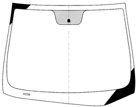 Скло лобове Hyundai Elantra GT 13-16  Securit VIN, кріп.дзерк.