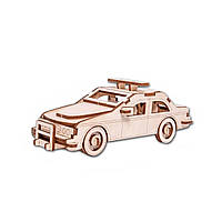 Конструктор EverWood з дерева поліцейська машинка 16.7х6.5х4.6см