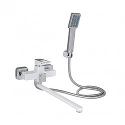 Змішувач для ванни Lidz Wawel 005 з поворотним виливом (з душовим гарнітуром) (k35) LDWAW005WHI45399 White