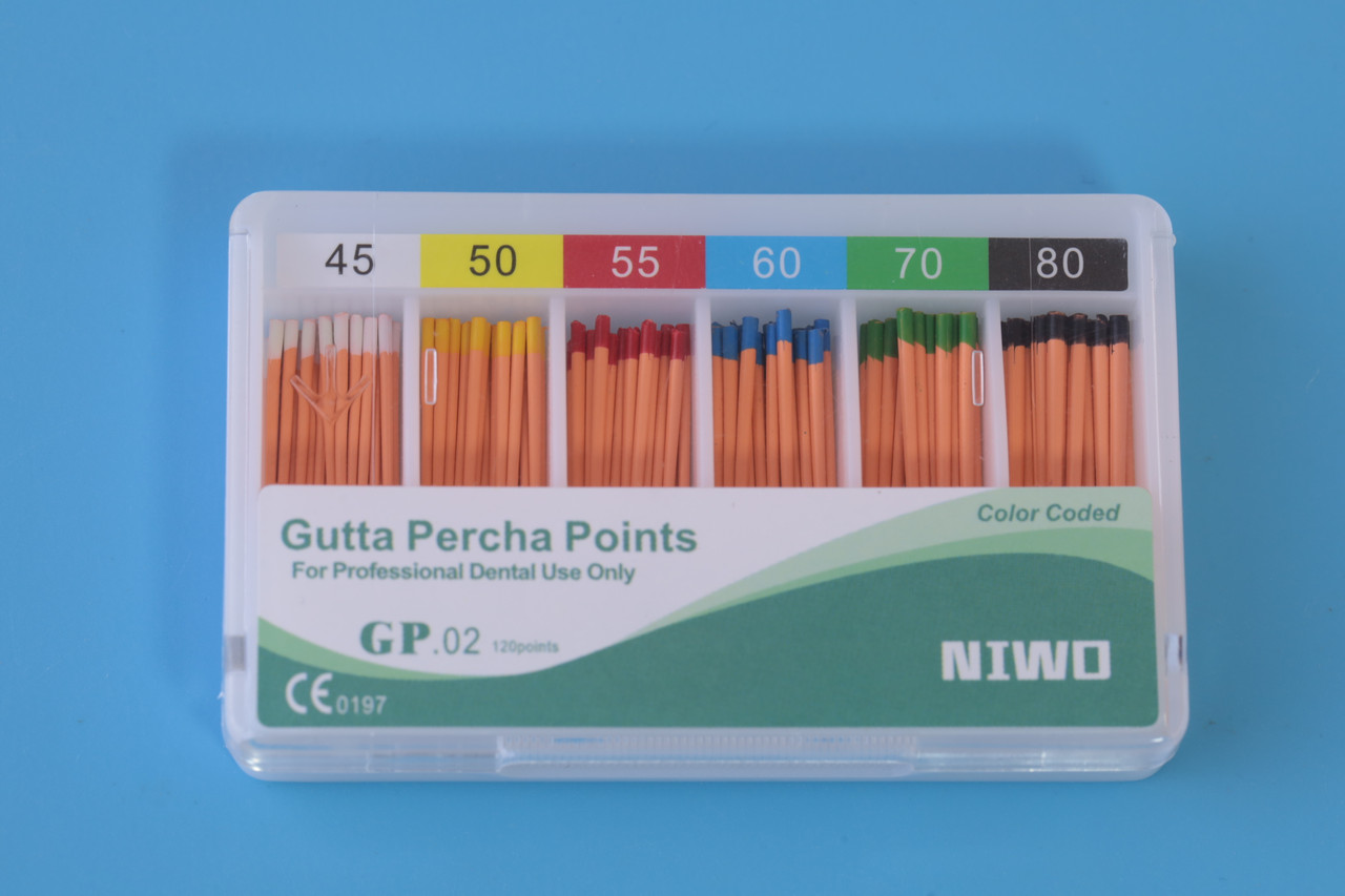 Гутаперчеві штифти (02конус) 120шт