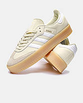 Жіночі Кросівки Adidas Sambae Wonder Beige White / Адидас Самбей Вондер Бежеві з Білим, фото 5