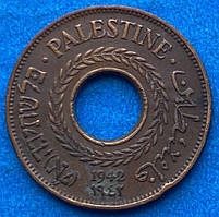 Монета Палестини 5 мілс 1942 р