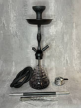 Кальян Deluxe 490 black 55 см повний комплект