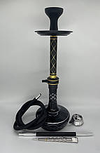 Кальян Deluxe 557 black-gold 60 см повний комплект