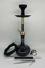 Кальян Deluxe 555 black-gold 60 см повний комплект