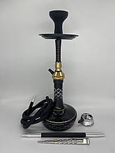 Кальян Deluxe 556 black-gold 60 см повний комплект